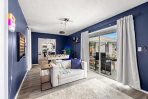 Smart TV, video games, table football, stereo