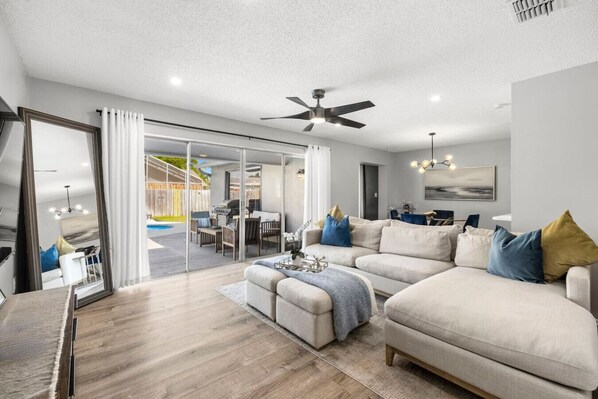 Smart TV, video games, table football, stereo