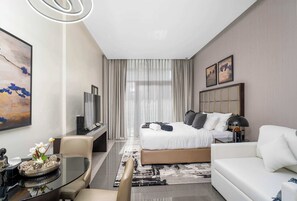 Iron/ironing board, travel cot, WiFi, bed sheets - Dubai Chic Studio | Skyline View Near Burj Khalifa (دبي)