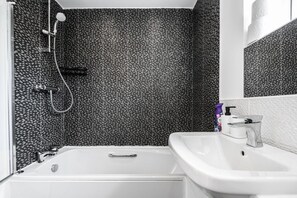 Hair dryer, towels
