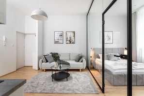 Living room - Modern  Apartments  by Upstairs  (Kraków)