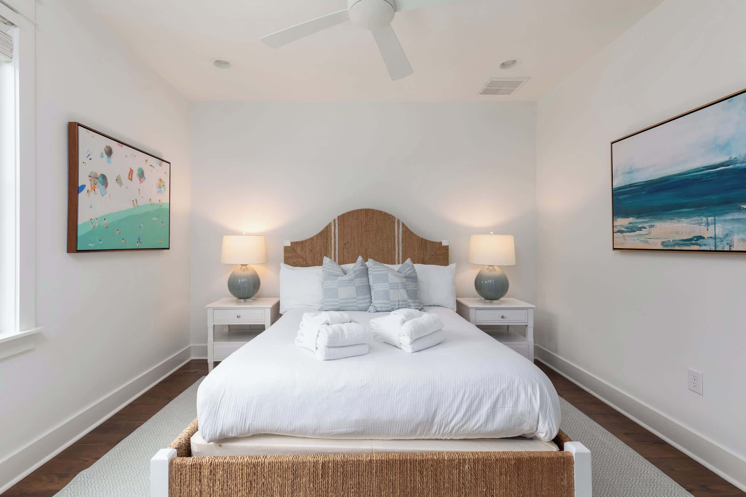 4 bedrooms, desk, iron/ironing board, travel crib