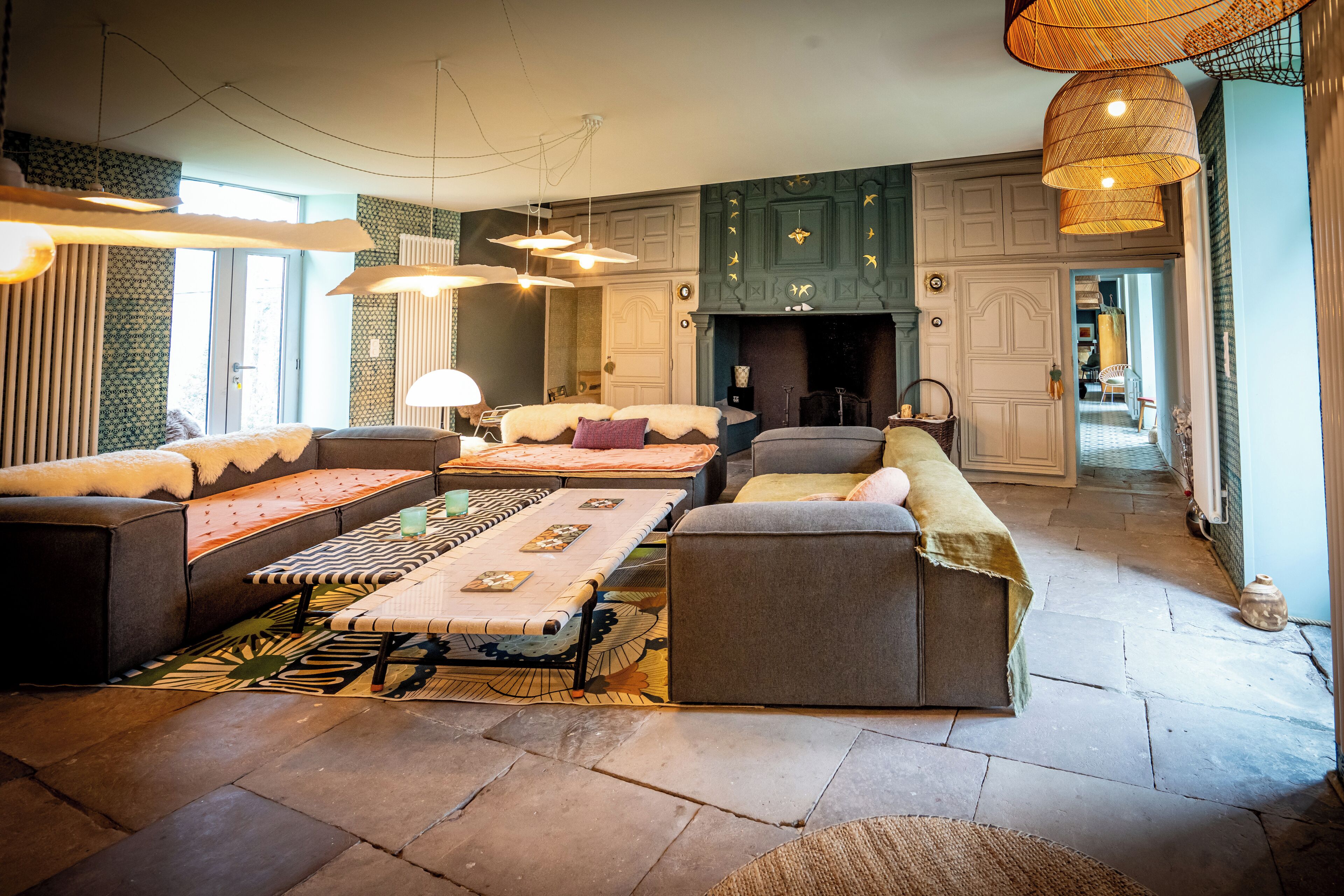 TV connectée, cheminée