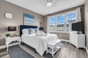 2 bedrooms, desk, iron/ironing board, travel cot