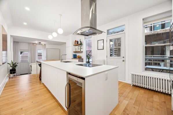 Microwave, oven, stovetop, dishwasher