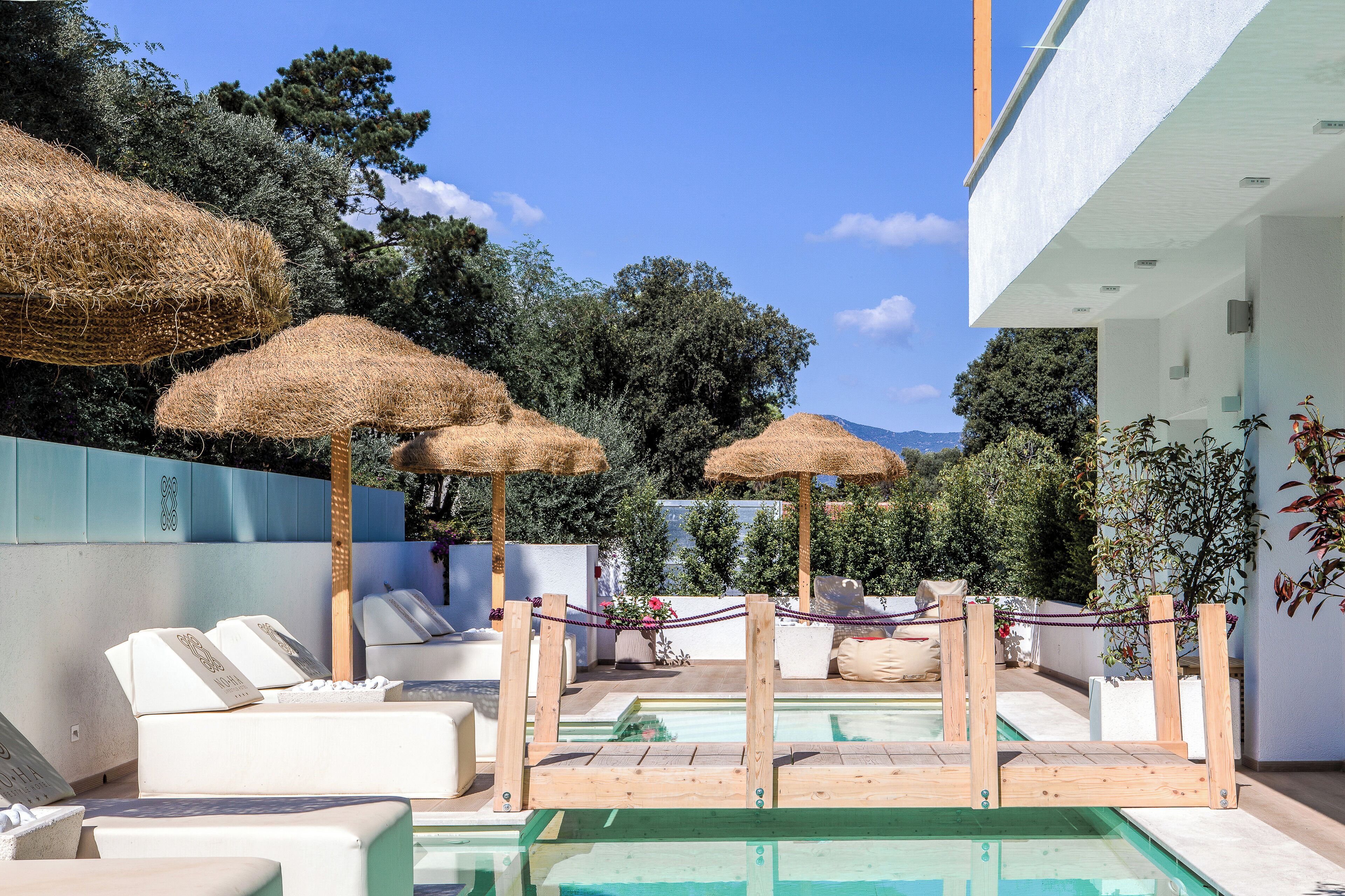 Deluxe Double or Twin Room, Pool View | Terrace/patio