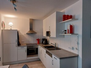 Fridge, microwave, dishwasher, toaster