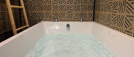 Dusche, Whirlpool, Haartrockner, Handtücher