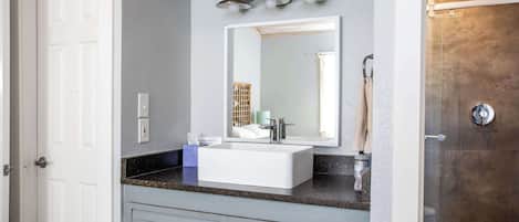 Shower, hair dryer