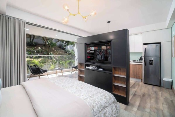 1 bedroom, iron/ironing board, travel crib, WiFi