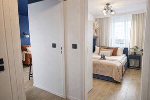 Superior Apartment, Balcony, City View | 1 bedroom, in-room safe, individually decorated, individually furnished - Apartament Gwarek - by Kairos Apartments (Katowice)