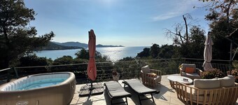 Villa vue mer, spa et plage du Ruppione à pied