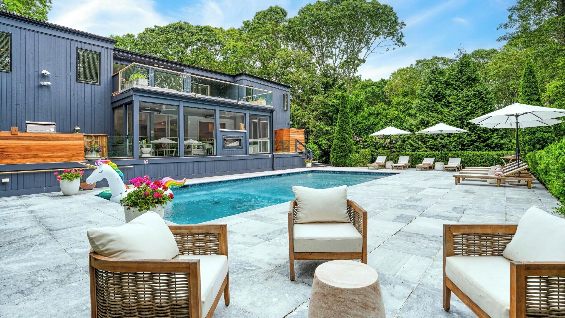A heated pool