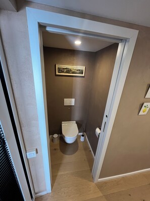 Regadera, secadora de cabello, toallas, jabón 