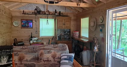 Tranquil campsite with AC in the woods of Danville