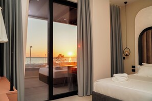 Deluxe Double Room, Balcony, Sea View | Beach/ocean view
