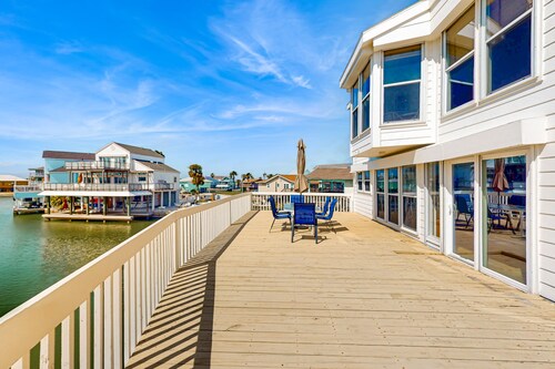 Stunning waterfront home with spacious deck and beautiful view
