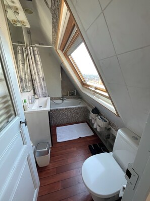 Hair dryer, towels, soap, toilet paper - Panorama Paris - Penthouse apartment with elevator. (Paris)