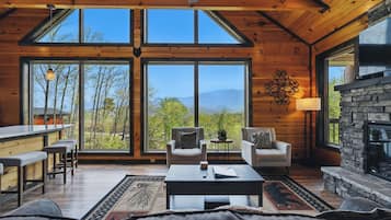 Smart-TV, Kamin, Bücher