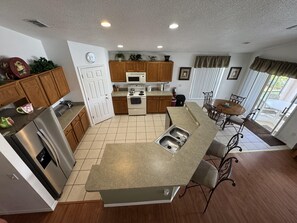 House, Multiple Beds, Pool Access, Pool View (Cullen Villa) | Private kitchen | Fridge, microwave, oven, stovetop - Luxury Vacation Home in Kissimmee, Perfect for Families and Golfers (Kissimmee)