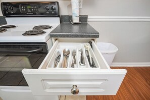 Microwave, oven, stovetop, dishwasher