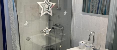 Shower, hair dryer