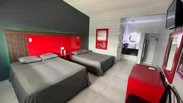 Minibar, desk, blackout drapes, iron/ironing board