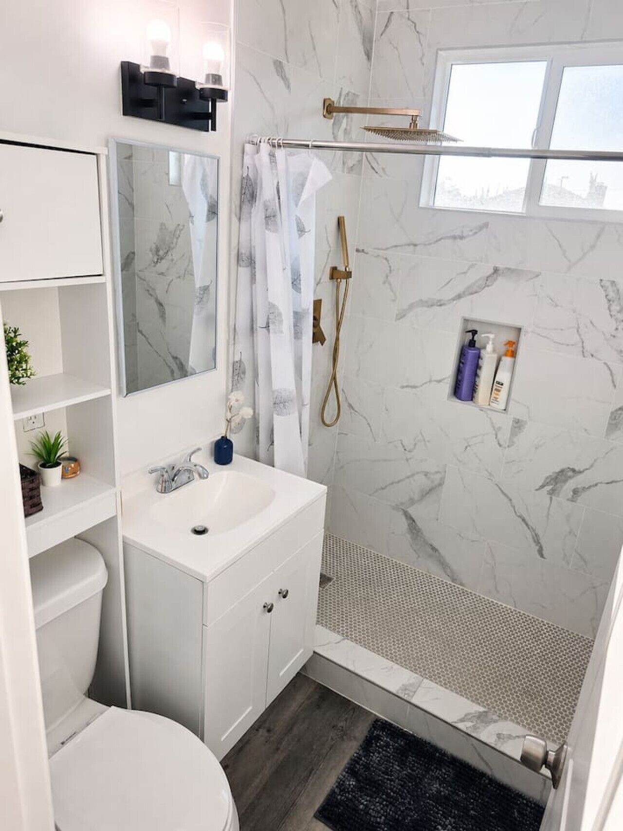 Shower, hair dryer