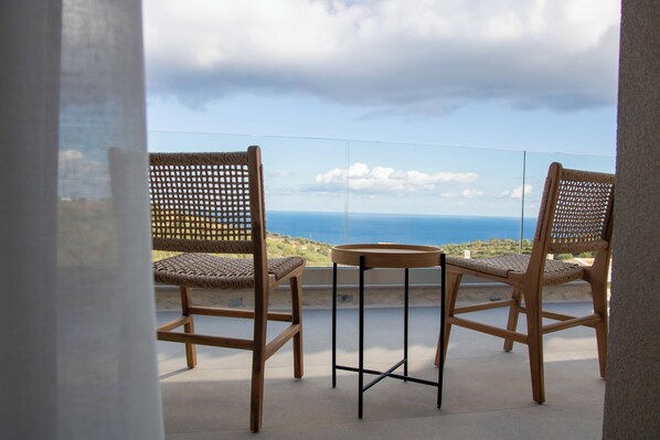 Deluxe Villa, Sea View | Terrace/patio - Luxurious Stone Villas Crete (Malevizi)