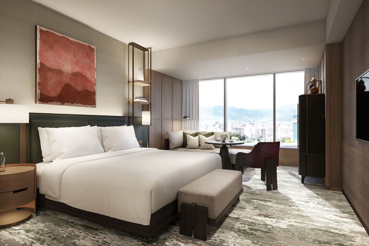经典客房, 1 张特大床 (High Floor) | 1 多间卧室、羽绒被、加厚床垫、迷你吧