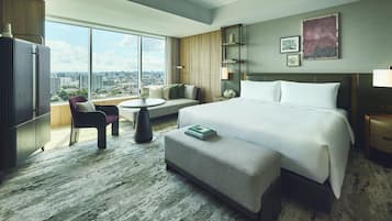 Down duvets, pillow-top beds, minibar, in-room safe