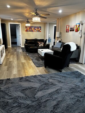 Smart TV, DVD player, books