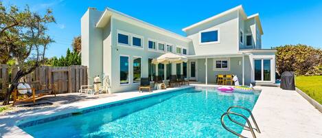 A heated pool