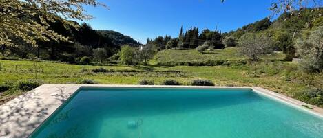 A heated pool