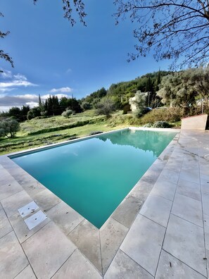 A heated pool