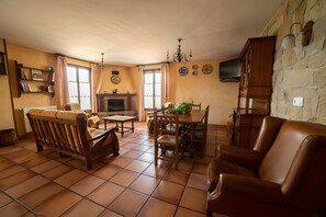 TV, fireplace, DVD player