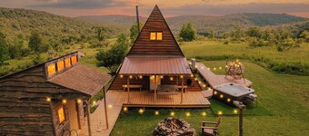 25-Acre Private Retreat w/ UTV, Hot Tub, Fire Pit, Trails & Stunning Views