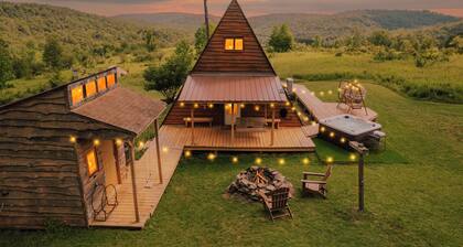 25-Acre Private Retreat w/ UTV, Hot Tub, Fire Pit, Trails & Stunning Views