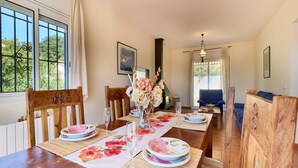 Villa | Dining - Villa on Costa Brava With Pool & Sea Views (Vidreres)