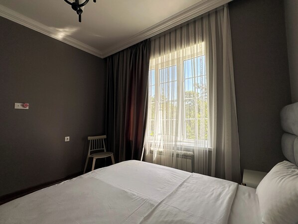 2 bedrooms, iron/ironing board, WiFi, bed sheets