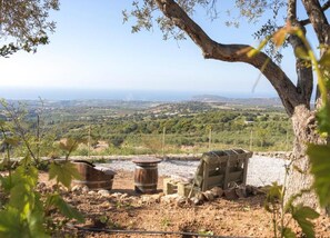 View from property - Villa in Rethymno With Countryside View (Rethymno)