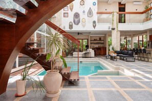 Indoor pool, a heated pool
