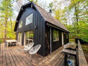 Outdoor dining - Lakeview Cottage on Otis Reservoir (Tolland)