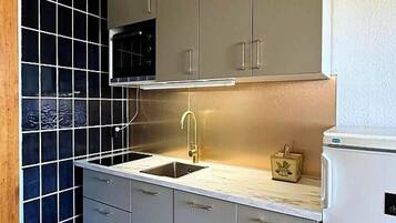 Lemari es, microwave, oven, dan mesin pencuci piring