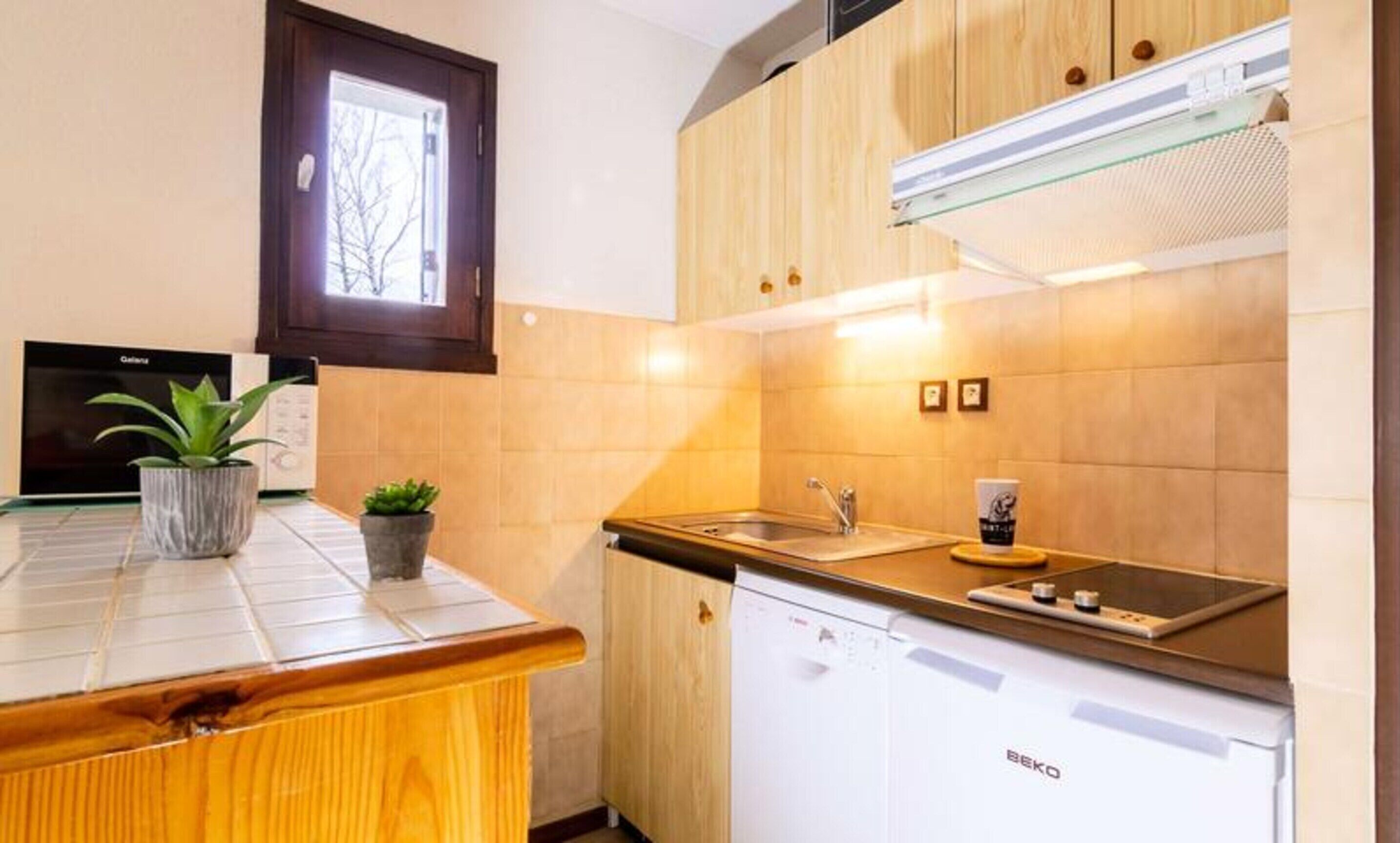 Microwave, oven, dishwasher, coffee/tea maker