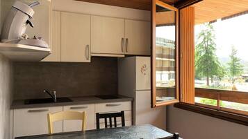 Fridge, microwave, dishwasher, electric kettle