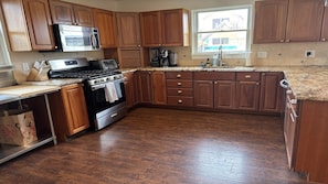 Fridge, oven, stovetop, dishwasher