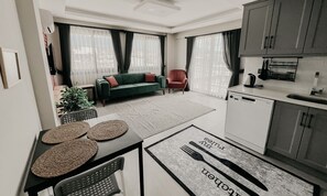 Family Condo, Balcony, Canal View | Living area - Seydikemer Darıyemez Apart (Seydikemer)