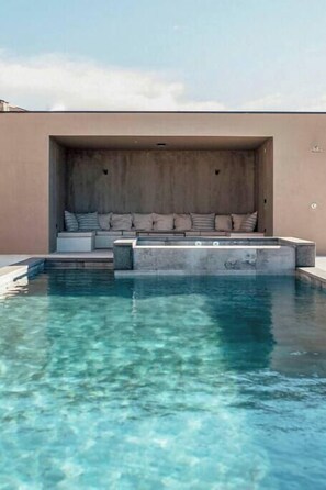 A heated pool