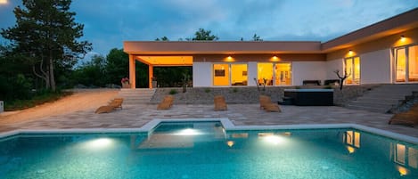 A heated pool